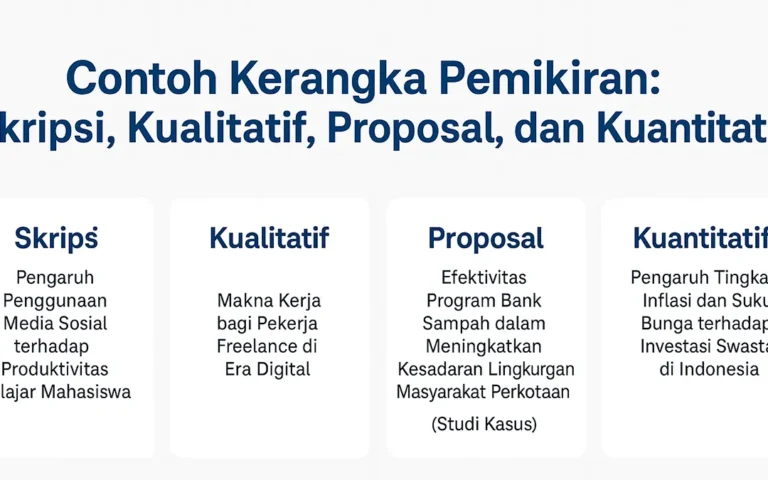 Contoh Kerangka Pemikiran: Skripsi, Kualitatif, Proposal, dan Kuantitatif